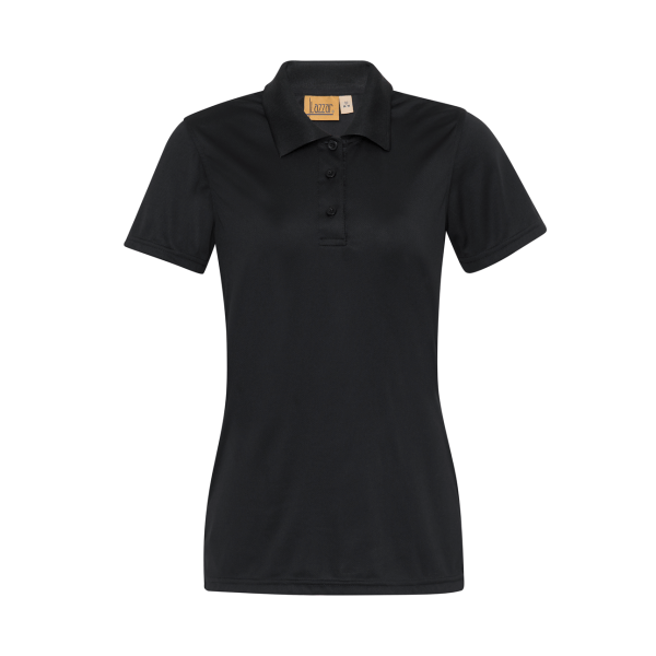 Black P500 Short Sleeve Polo Shirt For Women